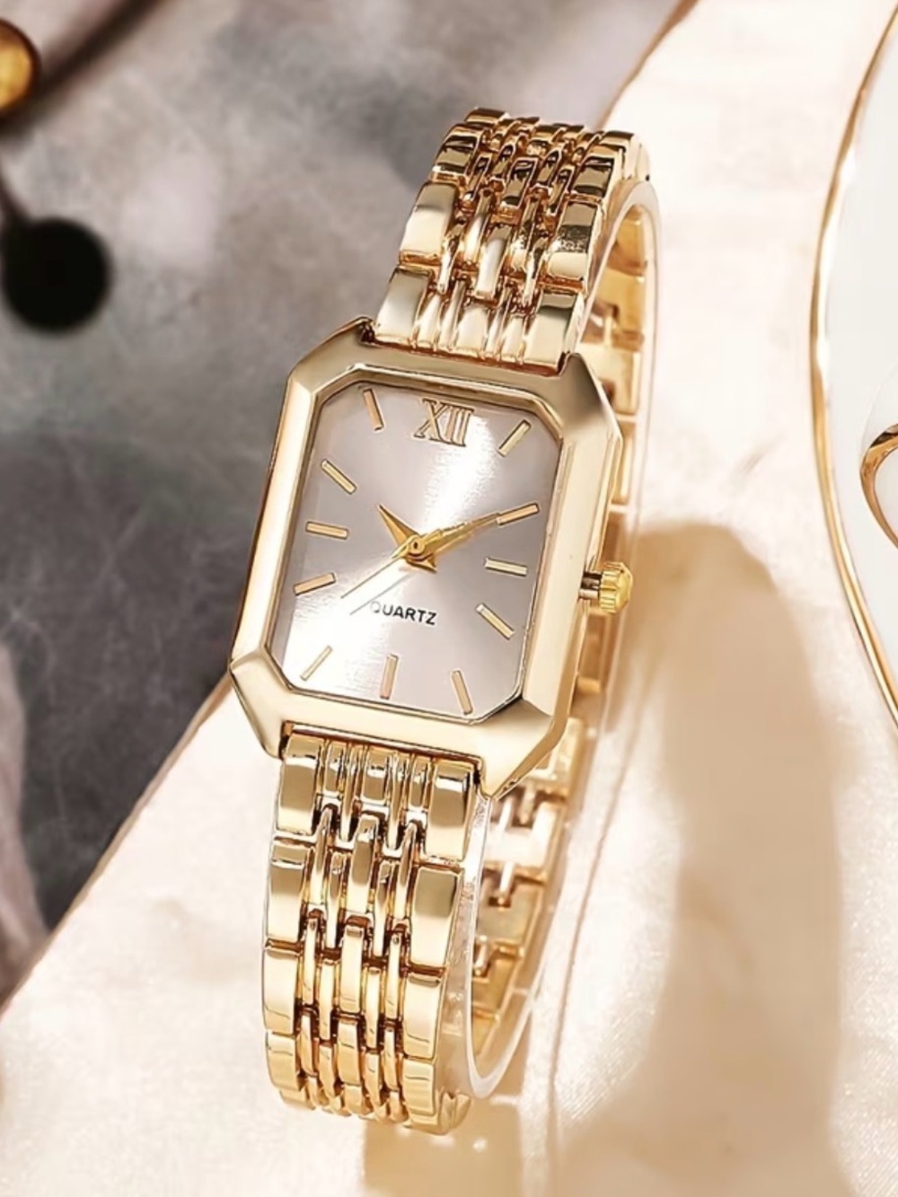 Classic Gold Women's Rectangular Watch
